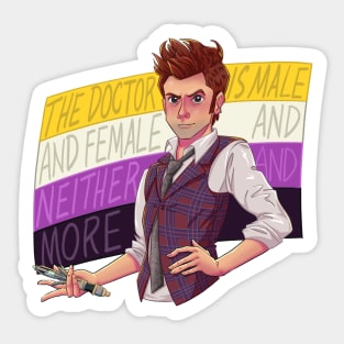 Nonbinary Doctor Who - Fourteenth Doctor Sticker